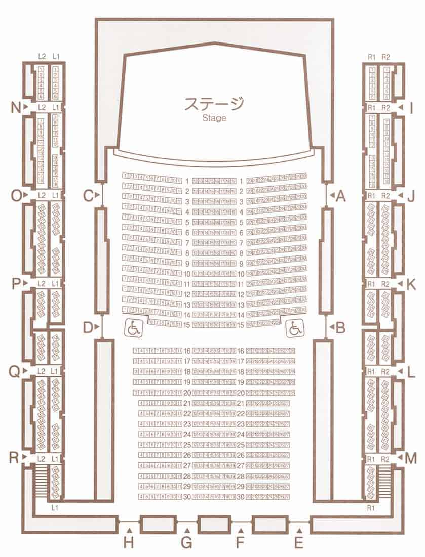 能楽堂 座席表イメージ